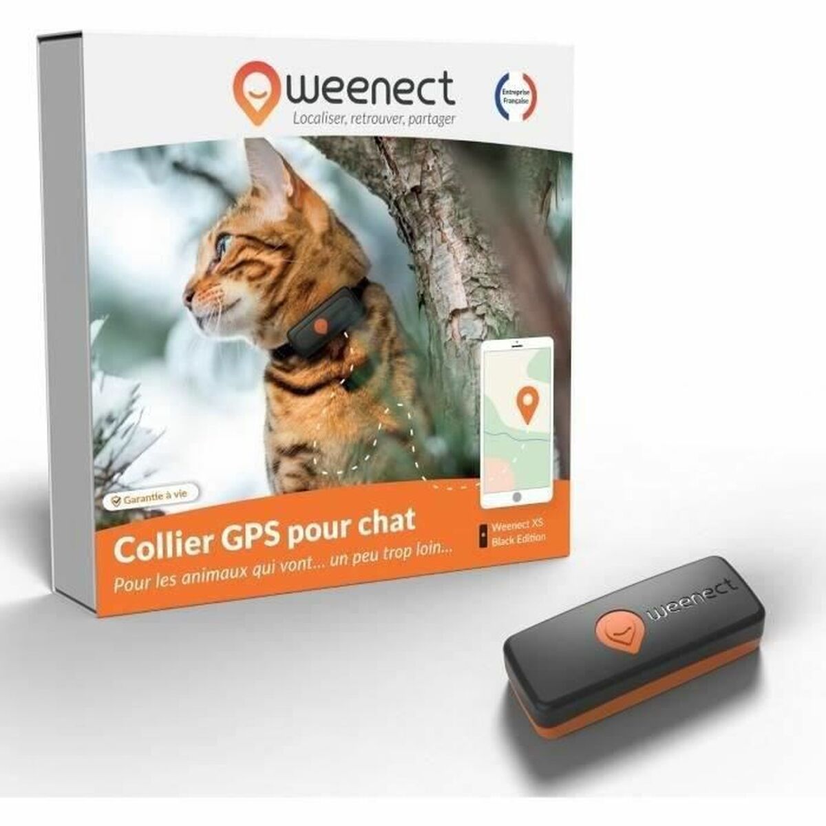 Localizador Antipérdida Weenect Weenect XS GPS Černý